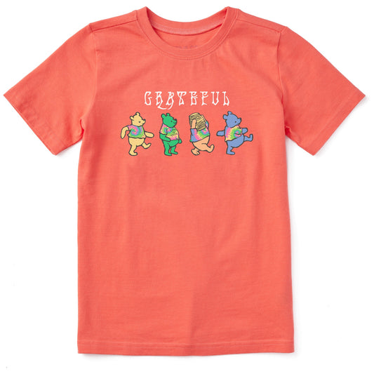 Kids Tie Dye Grateful Winnie Short Sleeve Crusher Tee