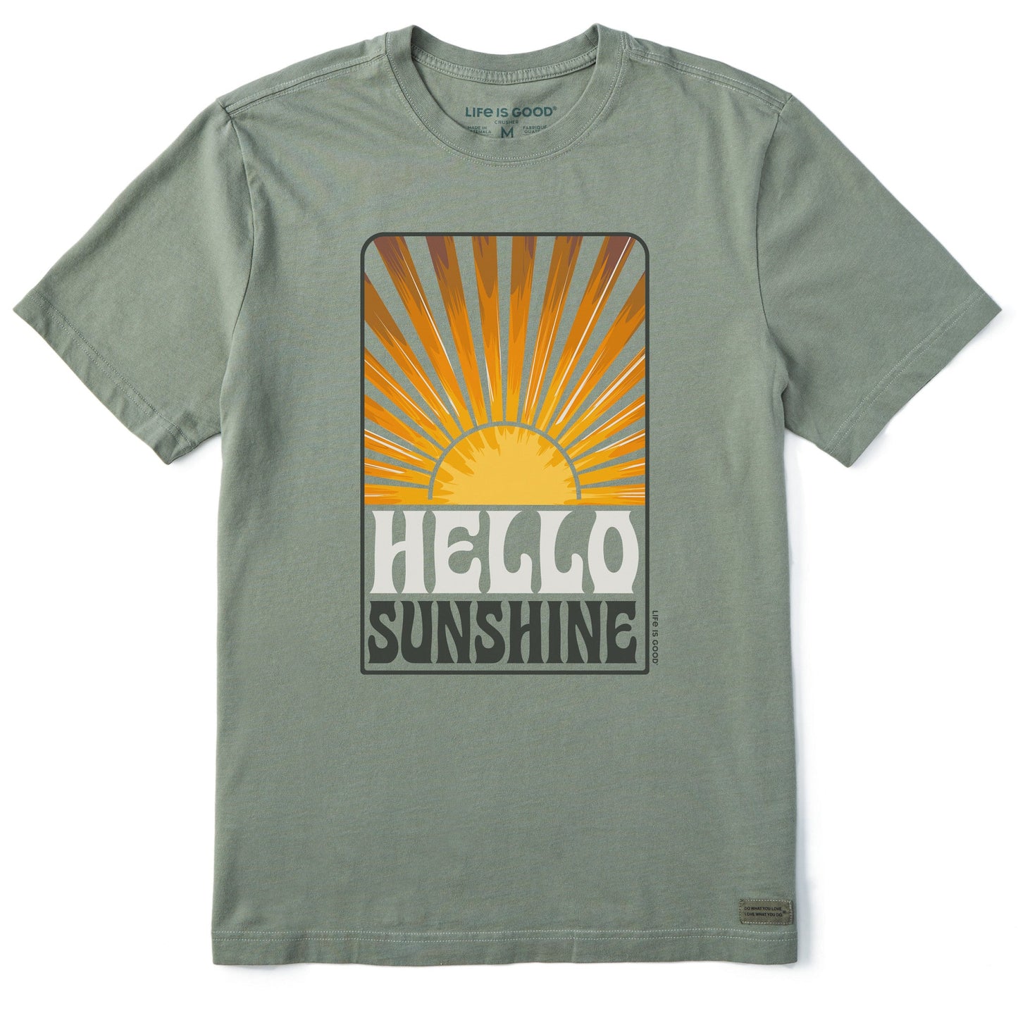 Men's Tie Dye Hello Sunshine Retro Short Sleeve Tee