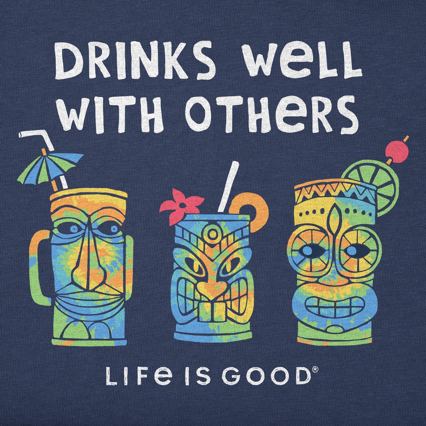 Men's Tie Dye Tiki Drinks Short Sleeve Tee