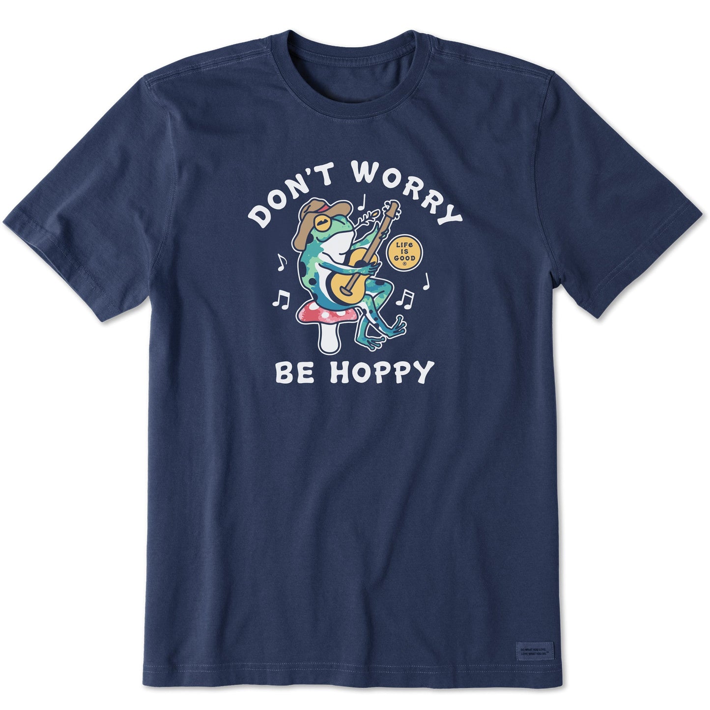 Men's Tie Dye Don't Worry Be Hoppy Frog Short Sleeve Tee