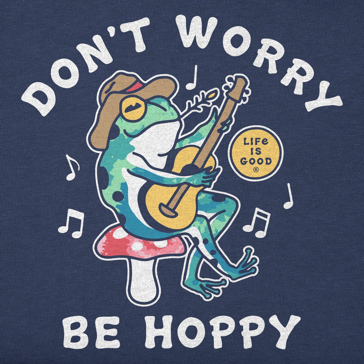 Men's Tie Dye Don't Worry Be Hoppy Frog Short Sleeve Tee