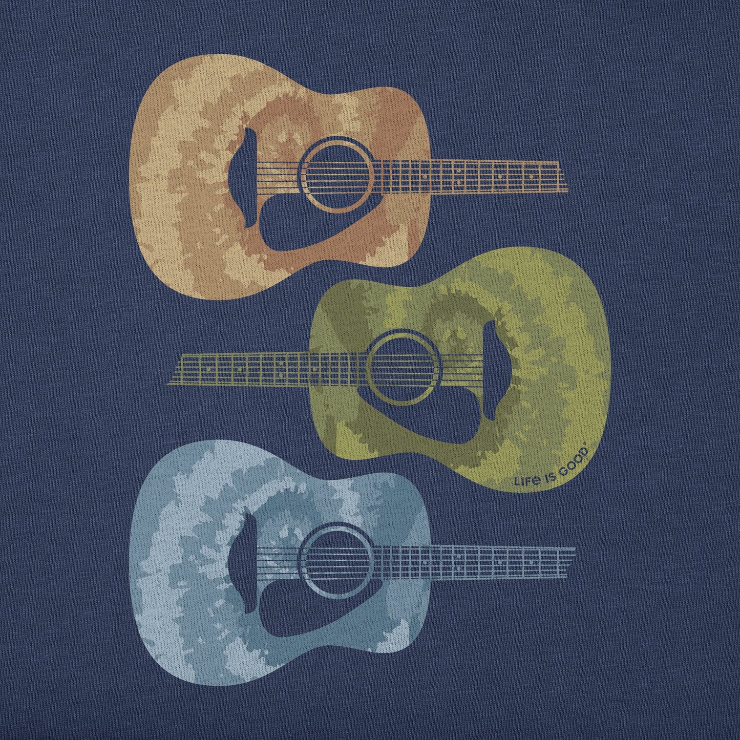 Men's Tie Dye Guitars Short Sleeve Tee