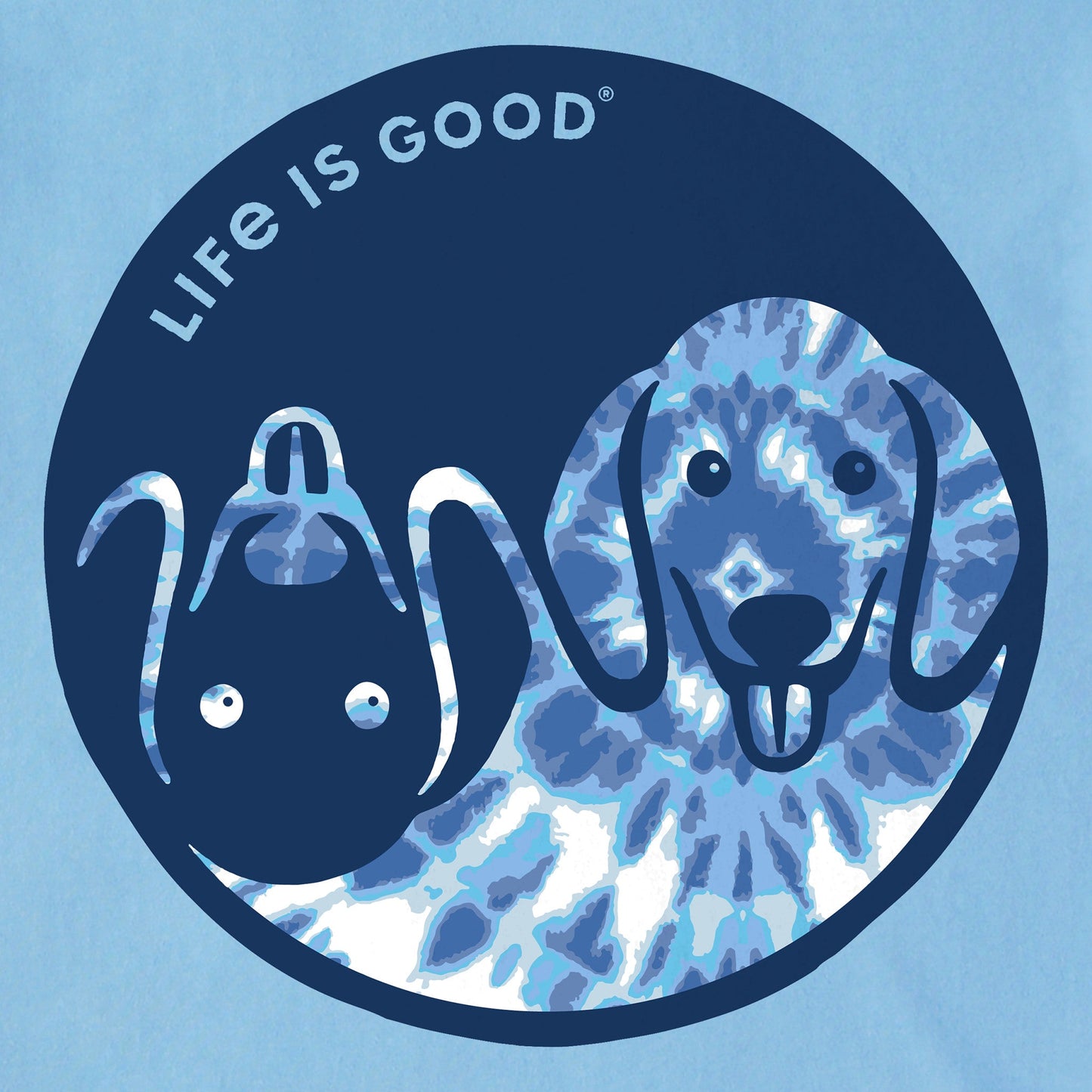 Men's Tie Dye Yin Yang Pup Short Sleeve Crusher Tee