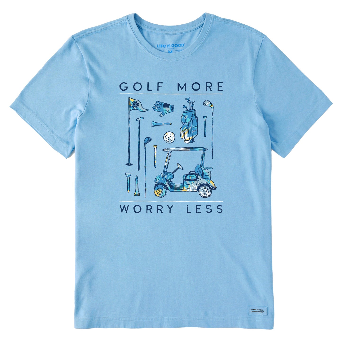 Men's Tie Dye Golf More Worry Less Short Sleeve Tee