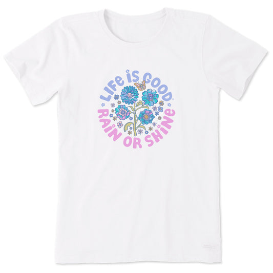 Women's Tie Dye Rain or Shine Trippy Short Sleeve Tee