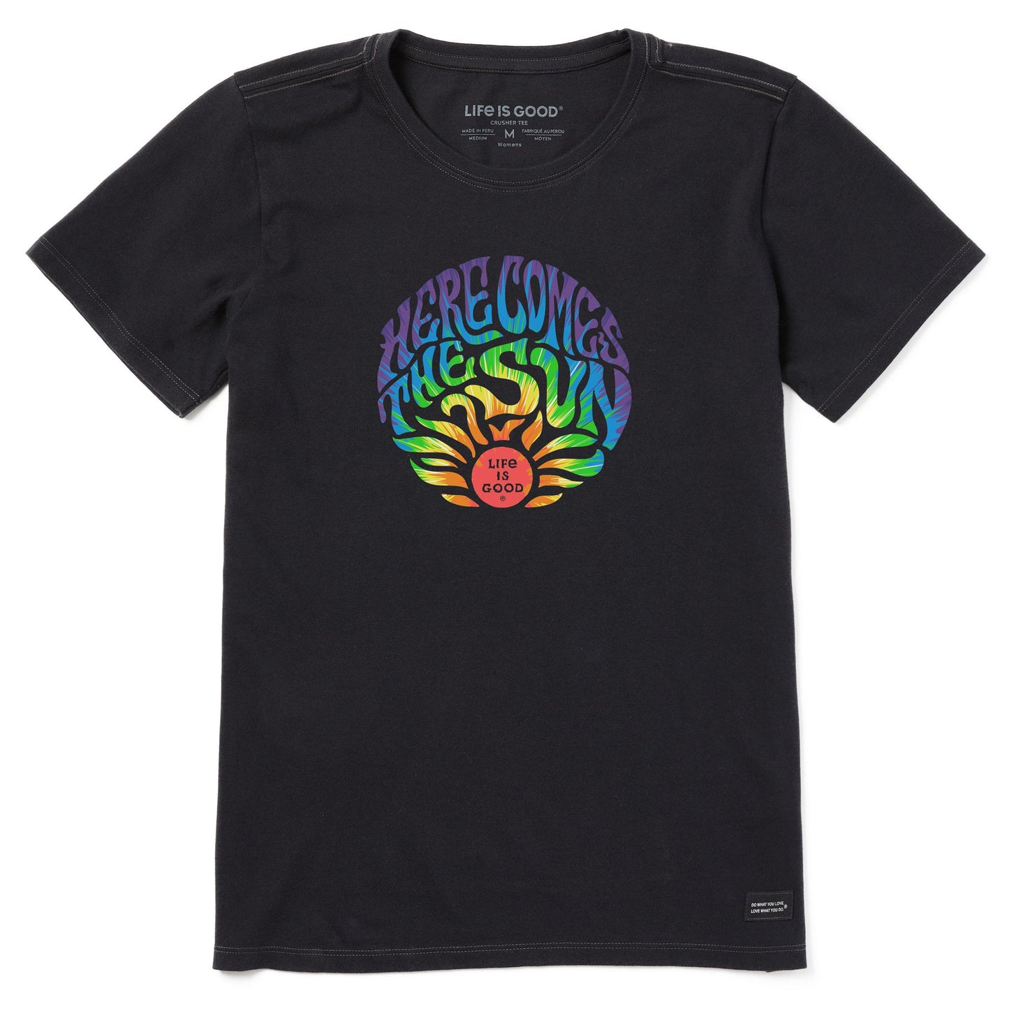 Women's Tie Dye Here Comes the Sun Short Sleeve Tee