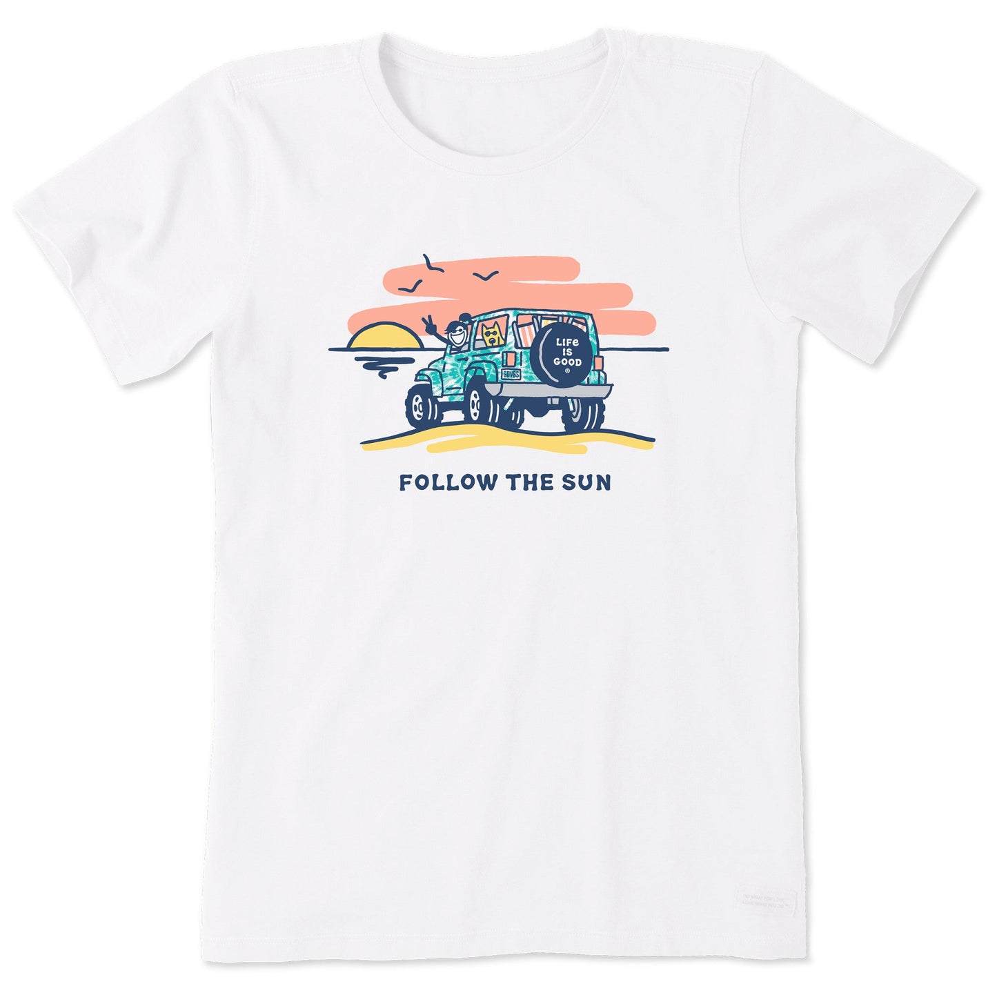 Women's Tie Dye Jackie ATV Follow the Sun Short Sleeve Tee