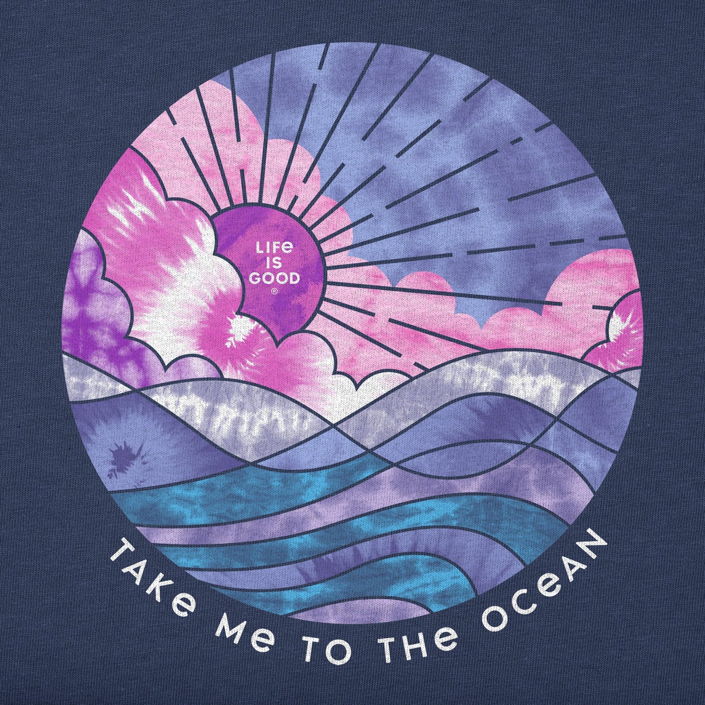 Women's Tie Dye Take Me to the Ocean Short Sleeve Tee