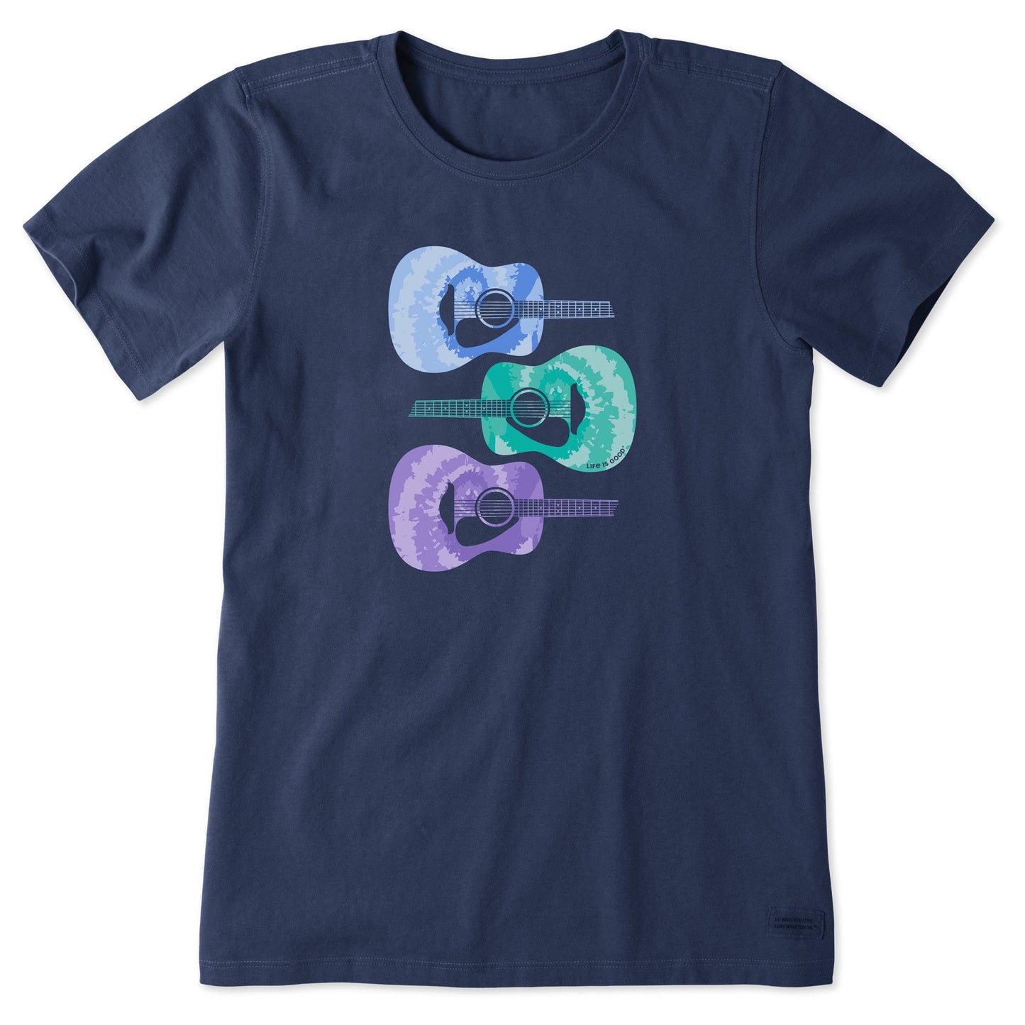 Women's Tie Dye Guitars Short Sleeve Tee