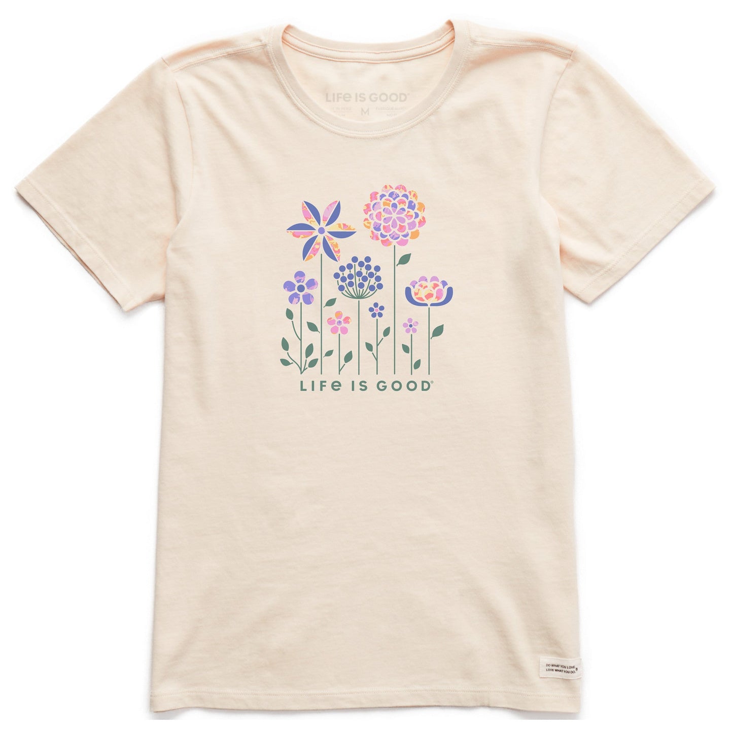 Women's Tie Dye Mums Day Flowers Short Sleeve Crusher Tee