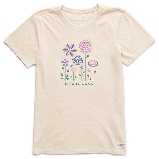 Women's Tie Dye Mums Day Flowers Short Sleeve Crusher Tee