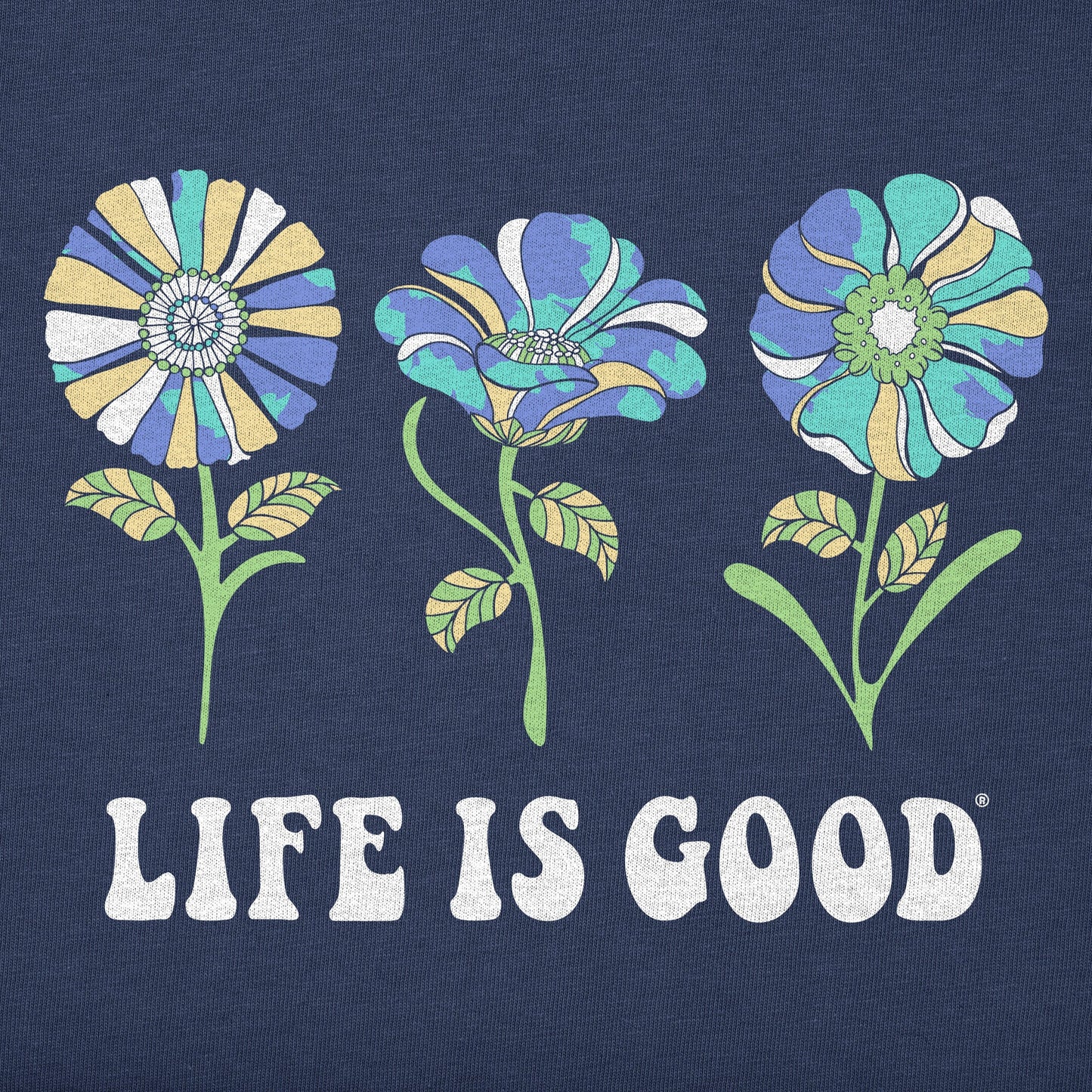 Women's Tie Dye Flowers Short Sleeve Tee