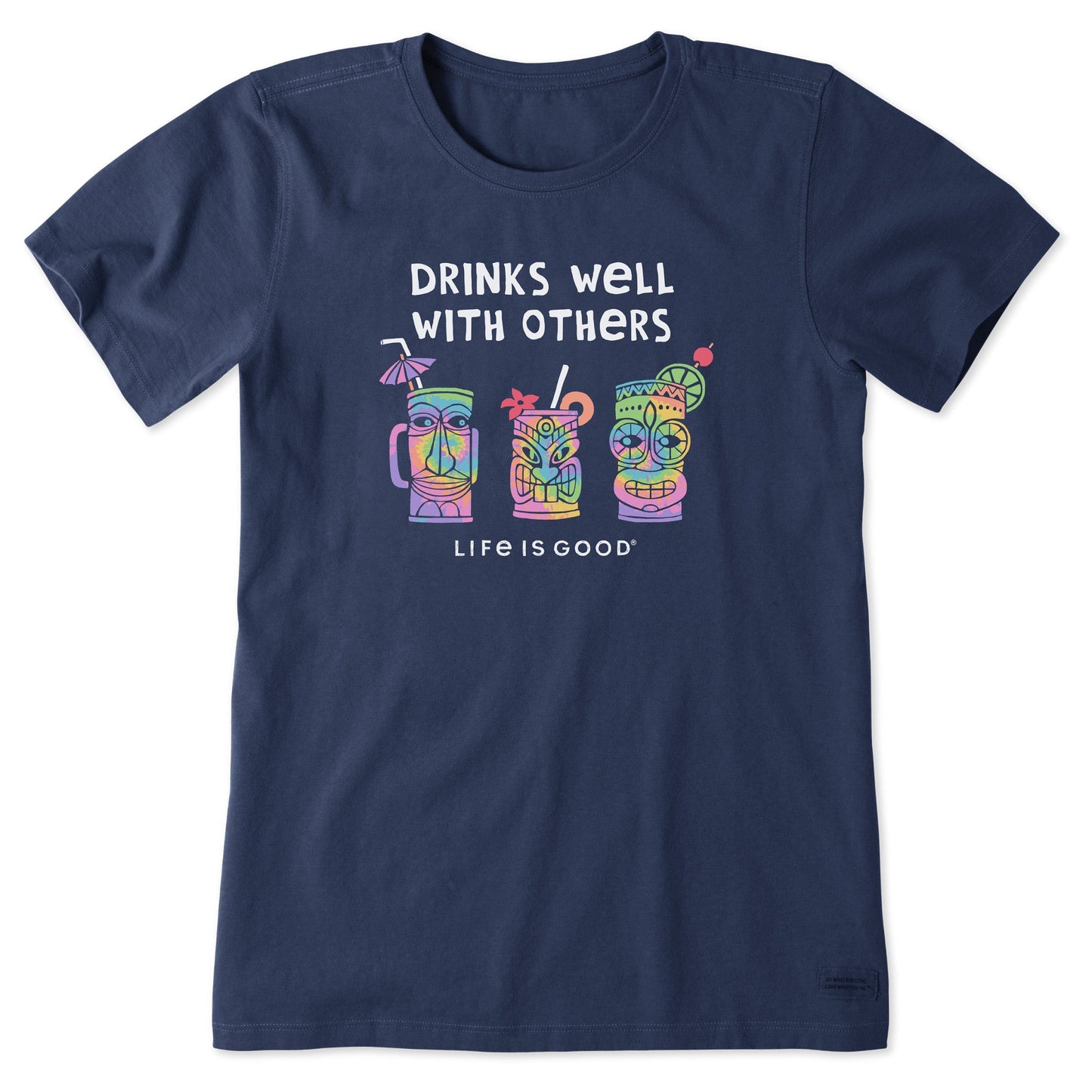 Women's Tie Dye Tiki Drinks Short Sleeve Tee