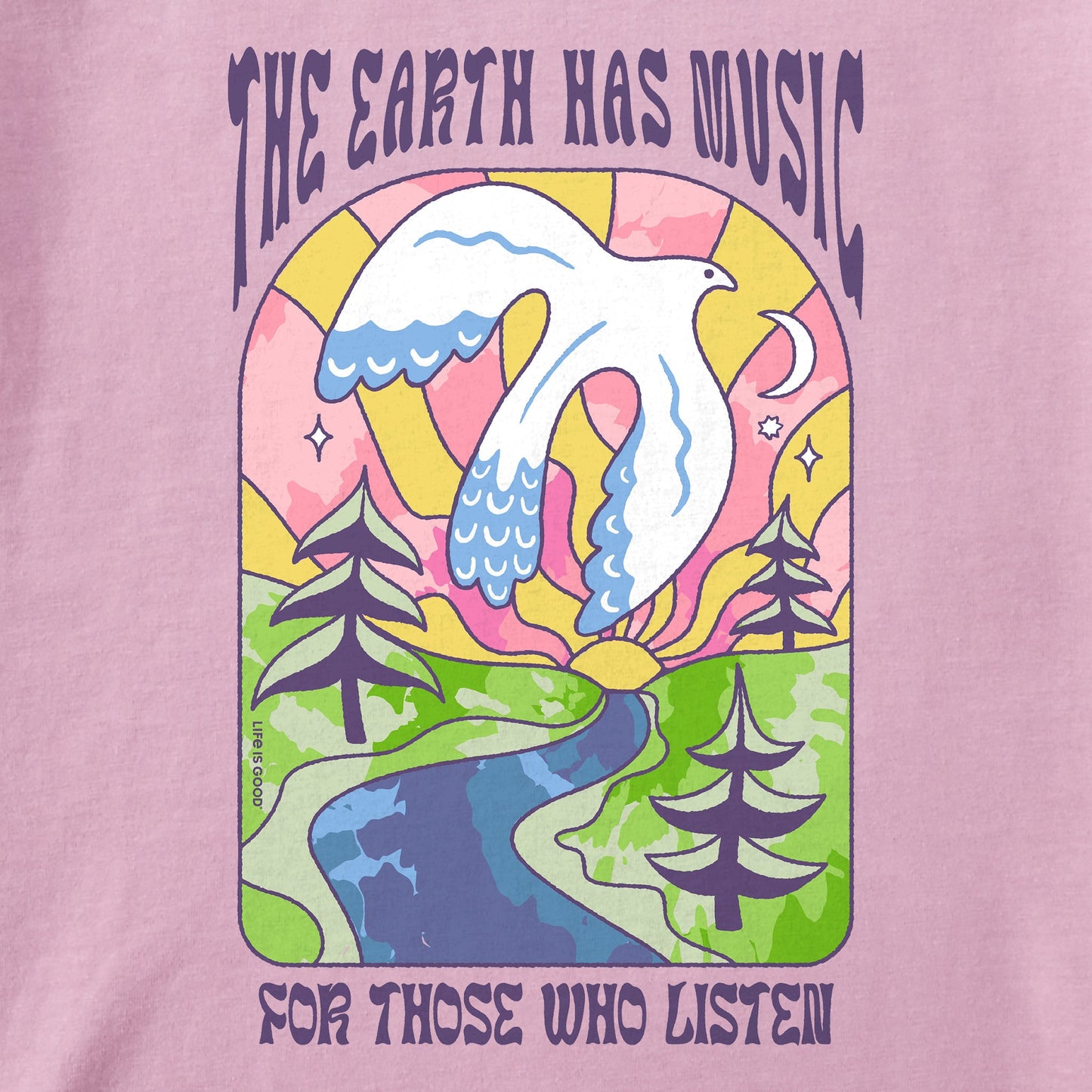 Women's Tie Dye Earth Has Music Short Sleeve Tee