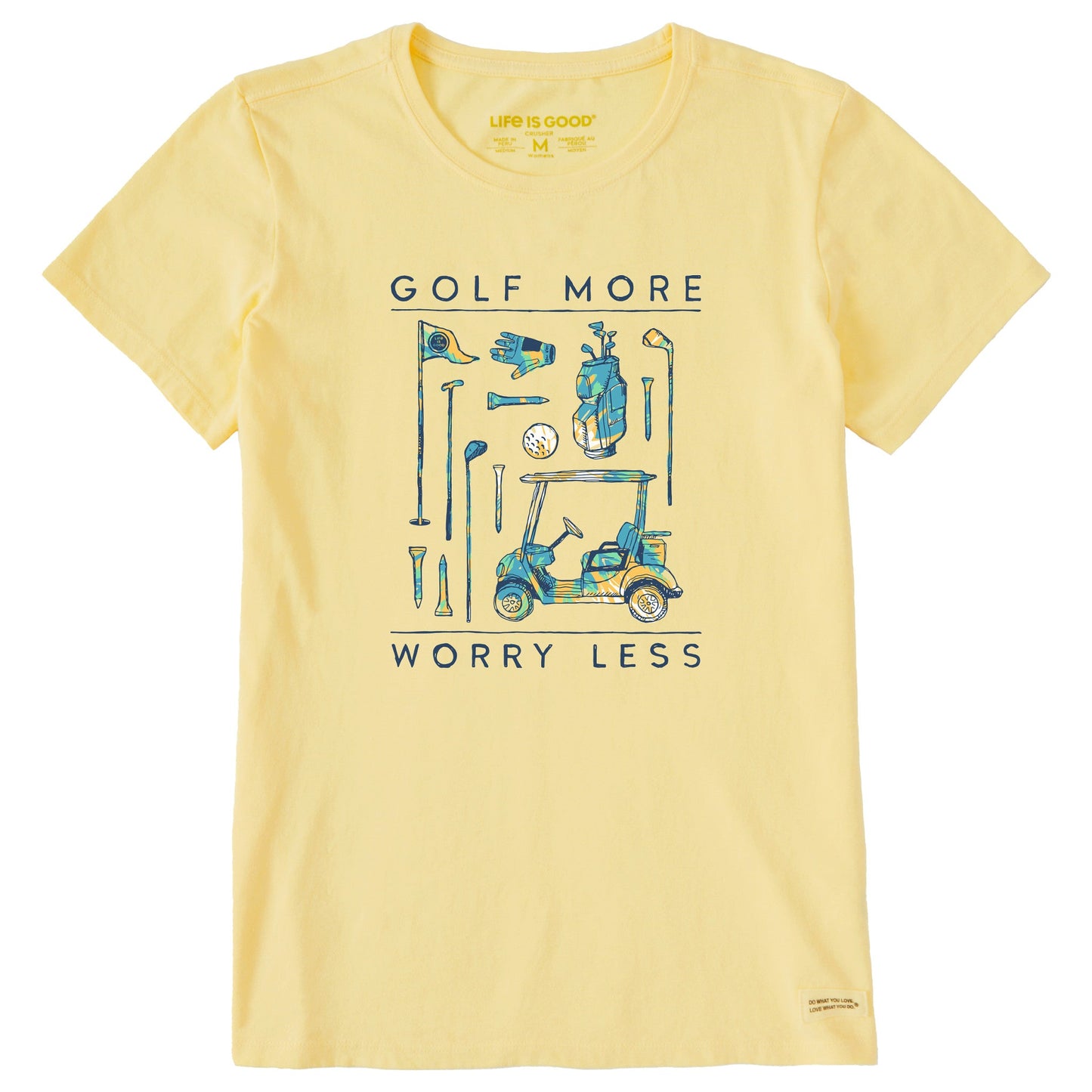 Women's Tie Dye Golf More Worry Less Short Sleeve Tee
