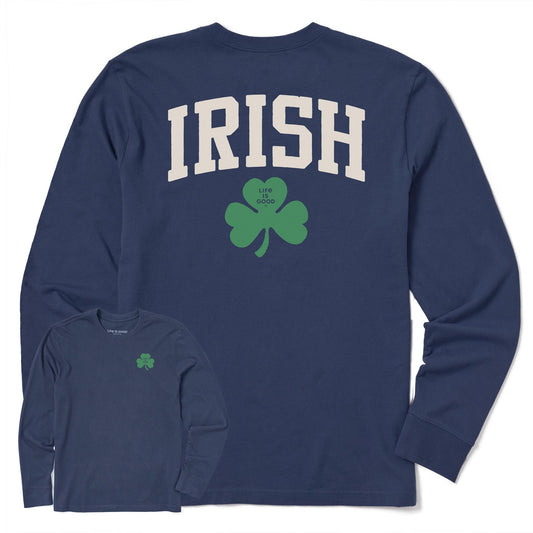 Men's Irish Clover Long Sleeve Crusher Tee