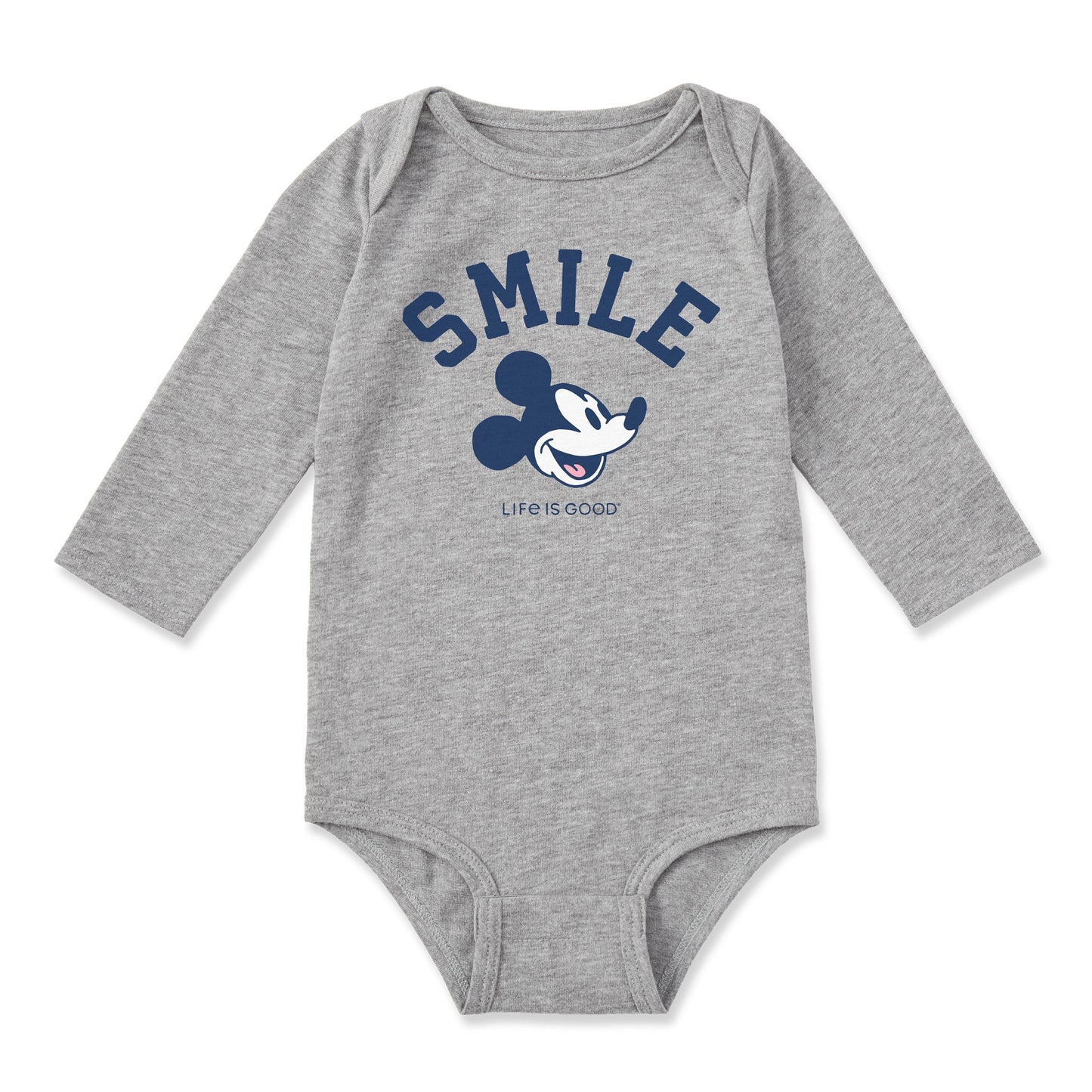 Baby Smile Steamboat Willie Long Sleeve Crusher Bodysuit