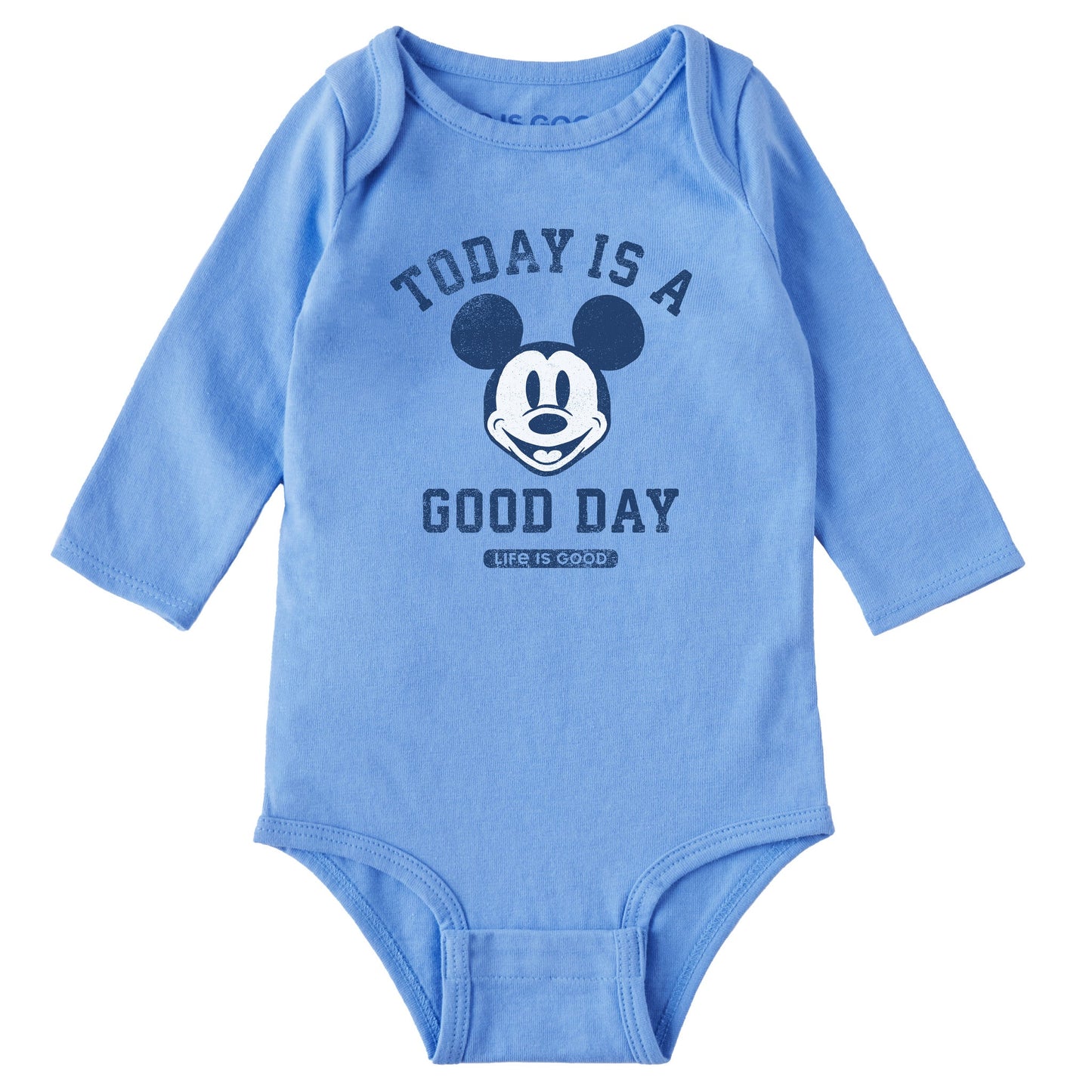 Baby Steamboat Willie Good Day Long Sleeve Crusher Bodysuit