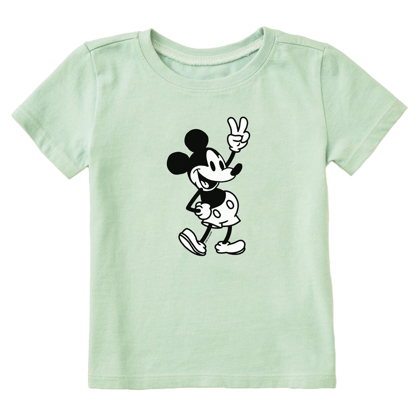 Toddler Steamboat Willie Peace Short Sleeve Crusher Tee