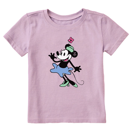 Toddler Steamboat Willie Miss Mouse Short Sleeve Crusher Tee
