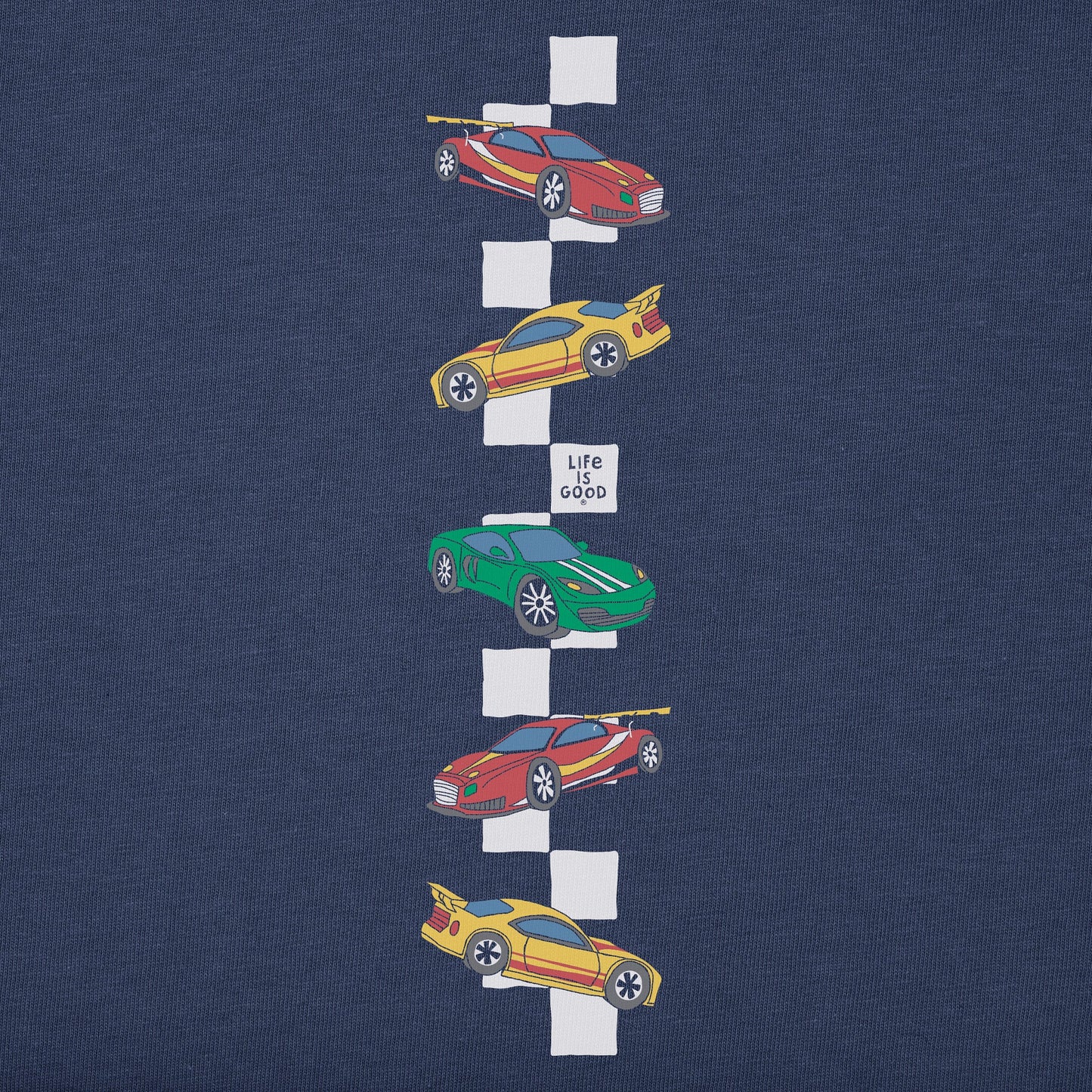 Kids Race Cars Long Sleeve Crusher Tee