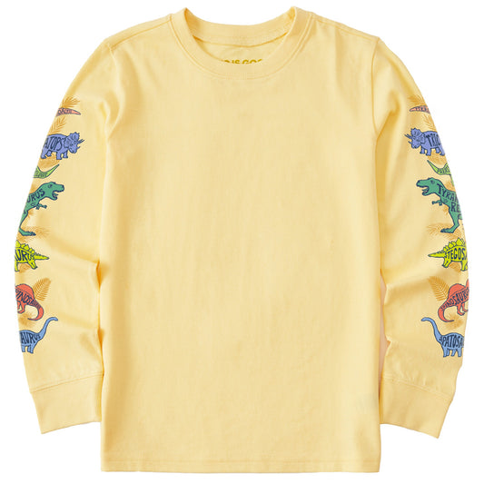 Kids Dinosaurs Long Sleeve Crusher Tee