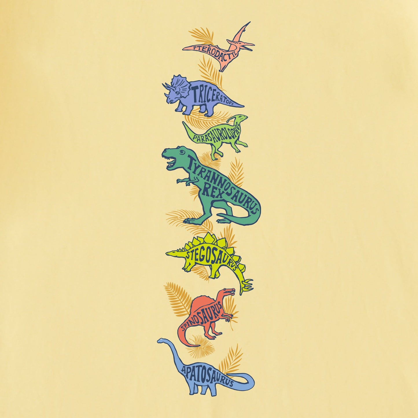 Kids Dinosaurs Long Sleeve Crusher Tee