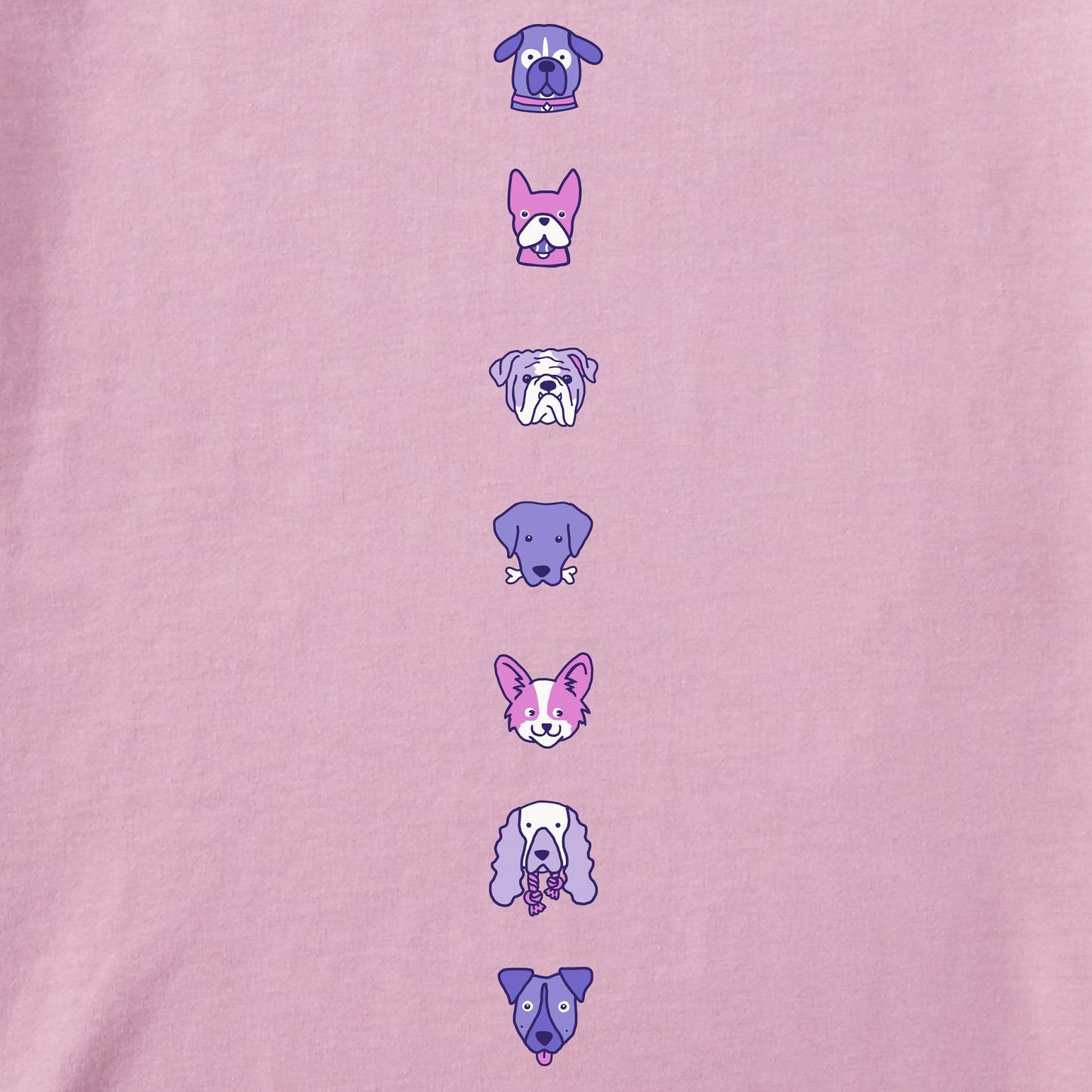 Kids Pups Party Long Sleeve Crusher Tee