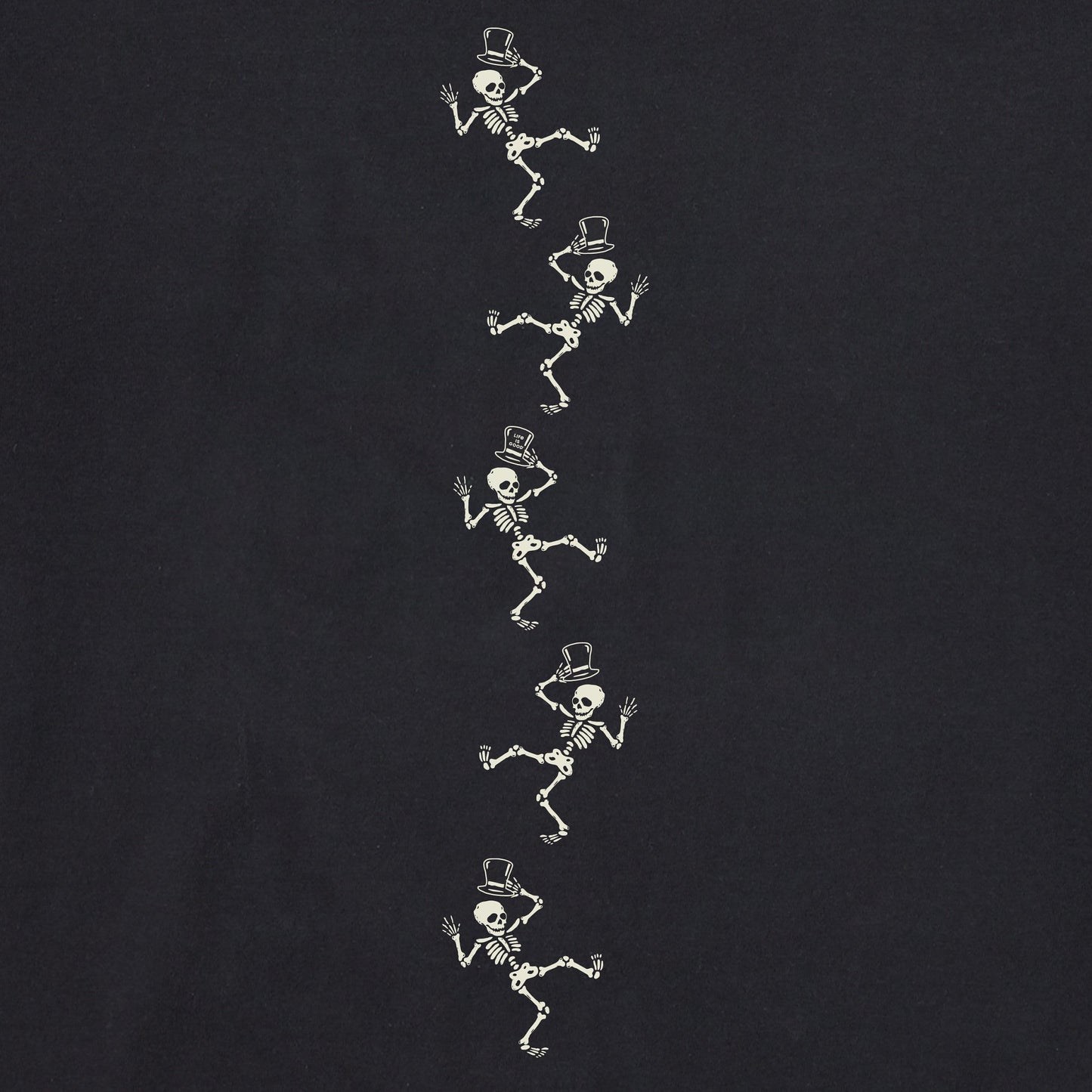 Men's Dancing Skeletons Long Sleeve Crusher Tee