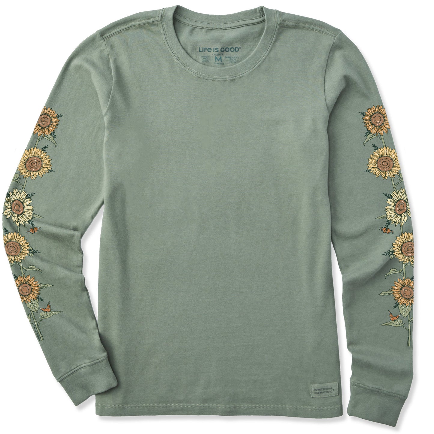 Women's Fall Sunflowers Long Sleeve Crusher Tee