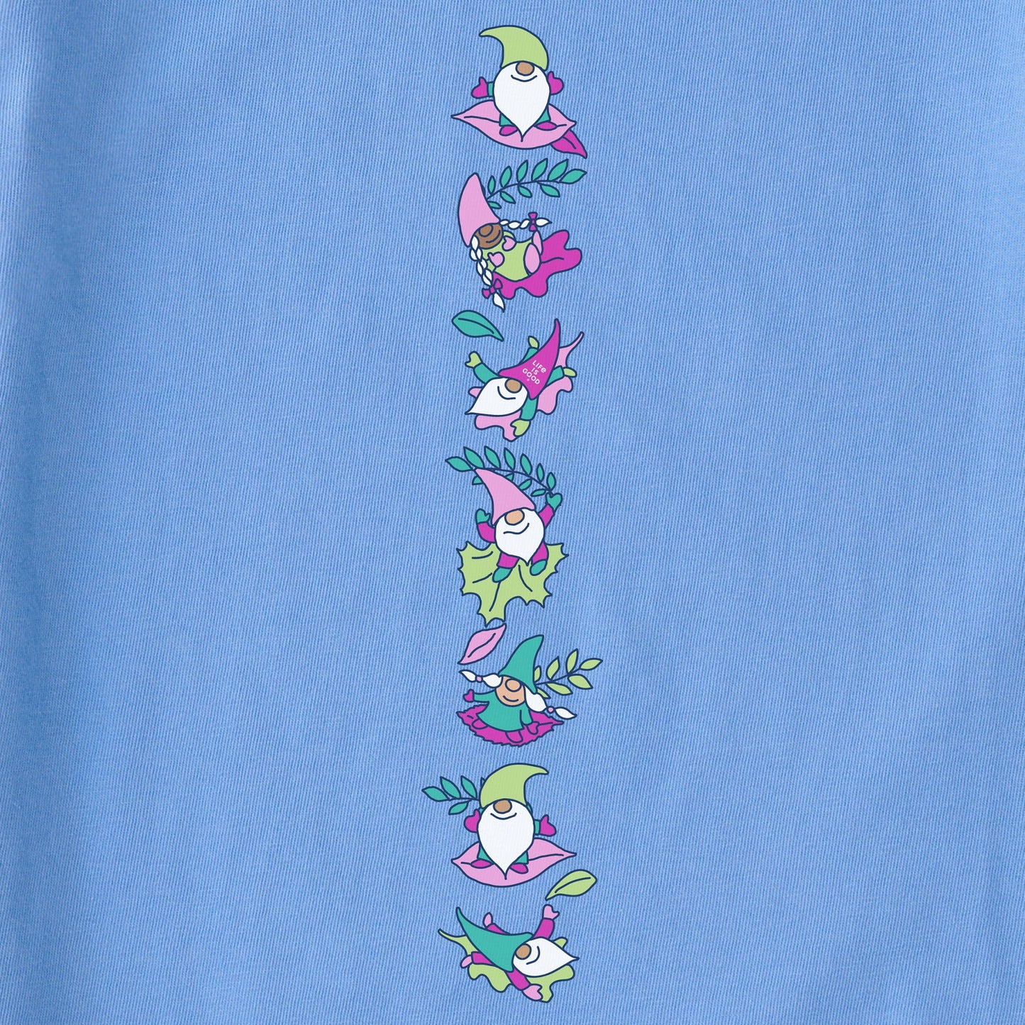 Women's Falling Gnome Leaves Long Sleeve Crusher Tee