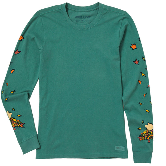 Women's Winnie Falling Leaves Long Sleeve Crusher Tee