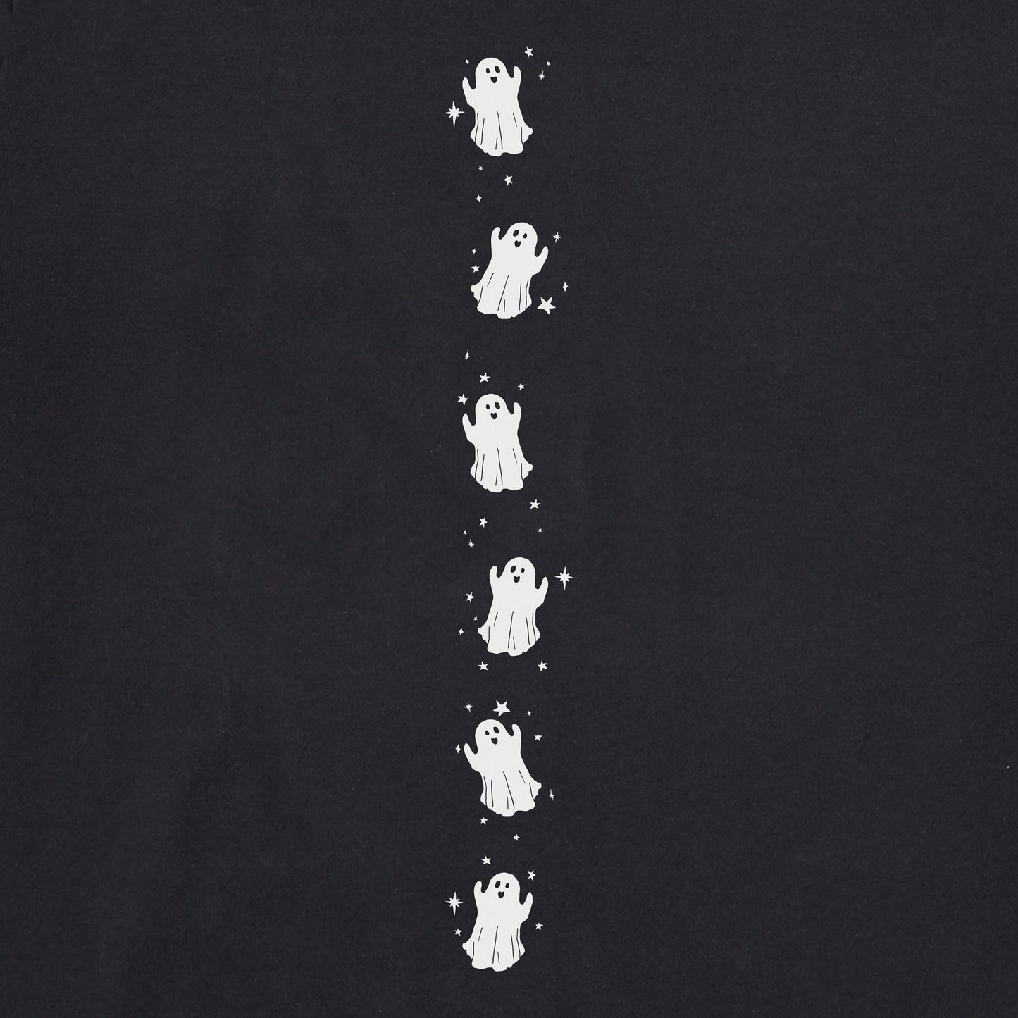 Women's Sparkly Ghosts Long Sleeve Crusher Boxy Tee