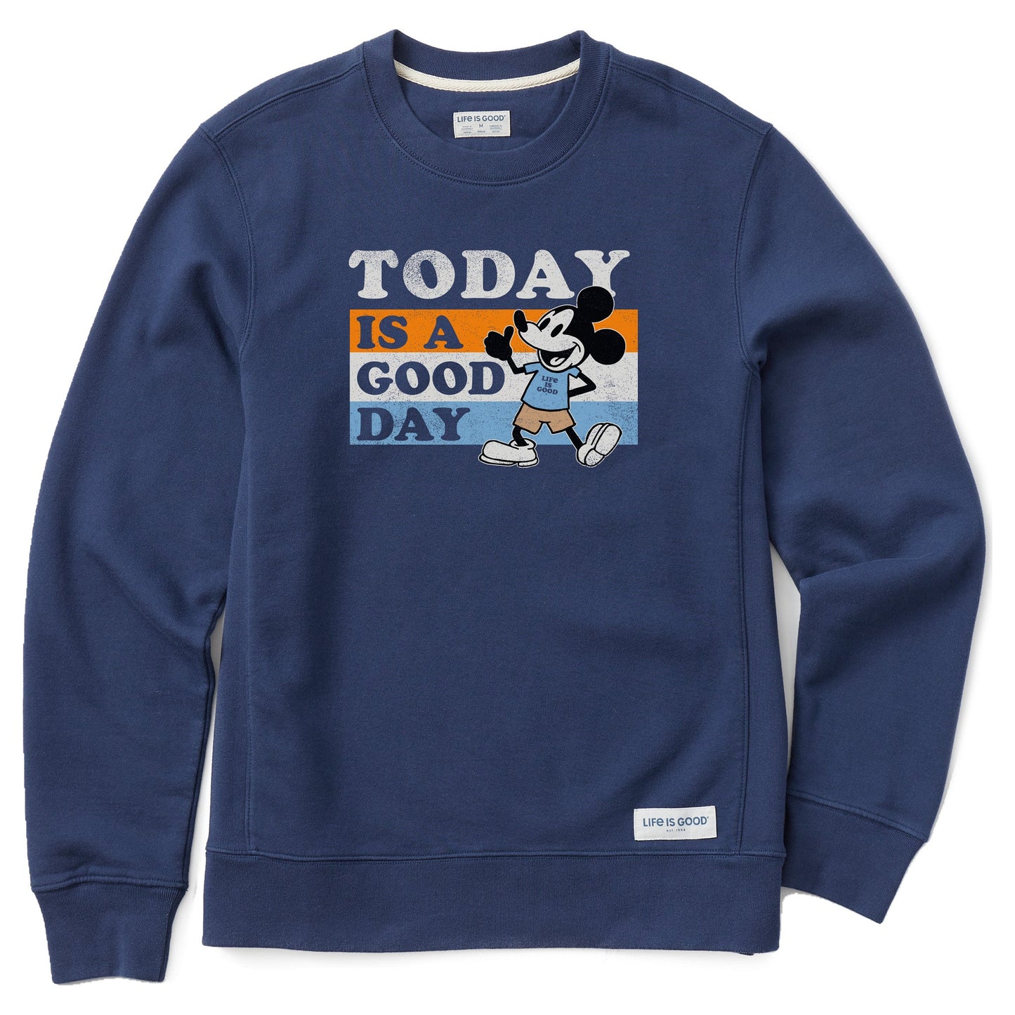 Men's Today is a Good Day Will Stripes Simply True Fleece Crew