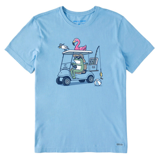 Men's Frog and Flamingo Golf Cart Short Sleeve Tee
