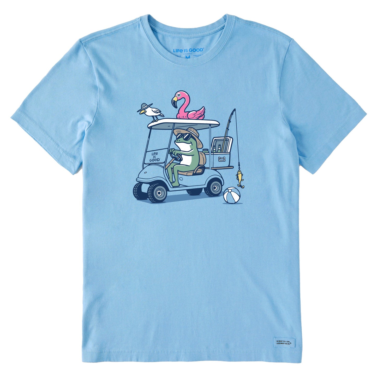 Men's Frog and Flamingo Golf Cart Short Sleeve Tee