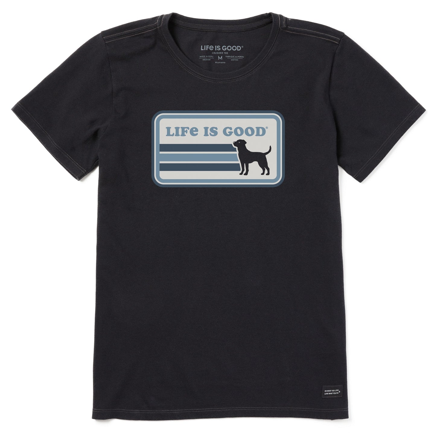 Women's Black Lab Stripes Short Sleeve Tee