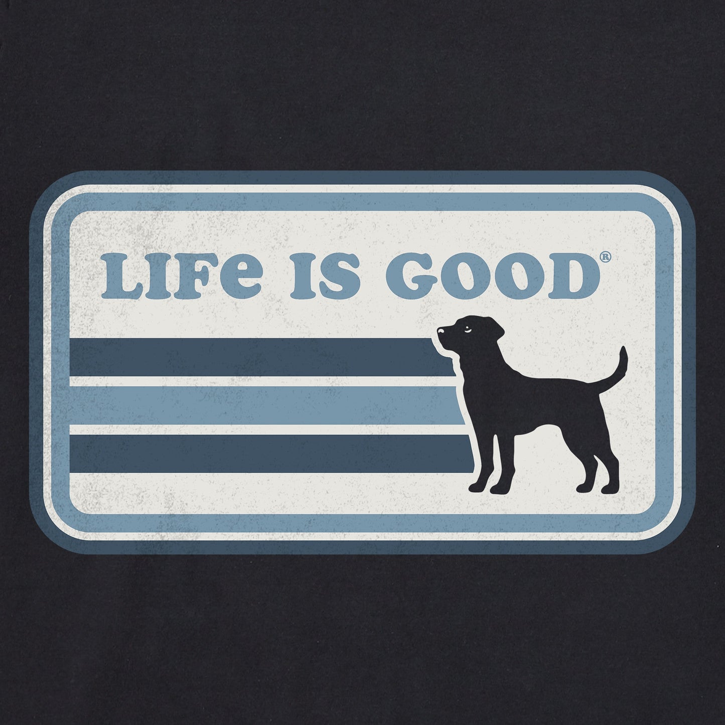 Women's Black Lab Stripes Short Sleeve Tee