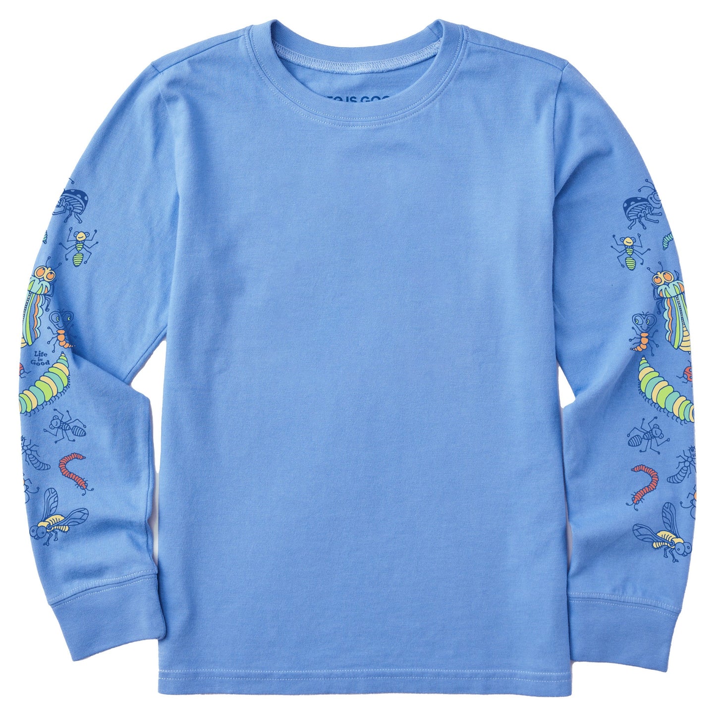 Kids Colorful Bugs Long Sleeve Crusher Tee