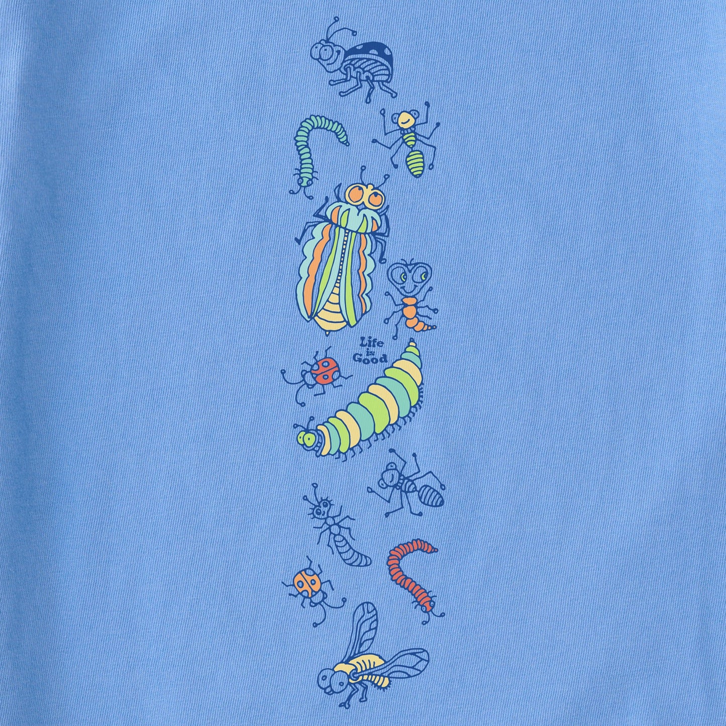 Kids Colorful Bugs Long Sleeve Crusher Tee