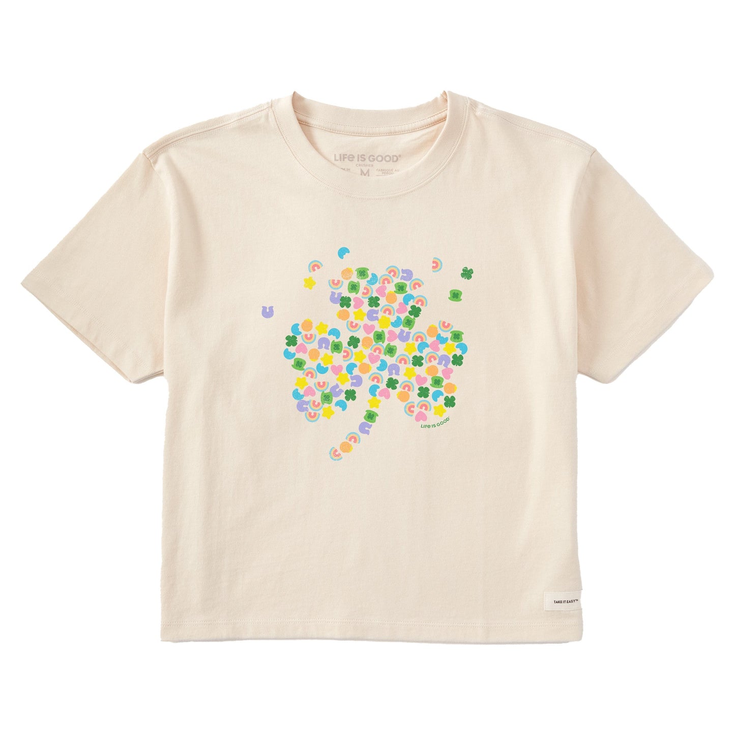 Women's Charmed Clover Short Sleeve Crusher Boxy Tee