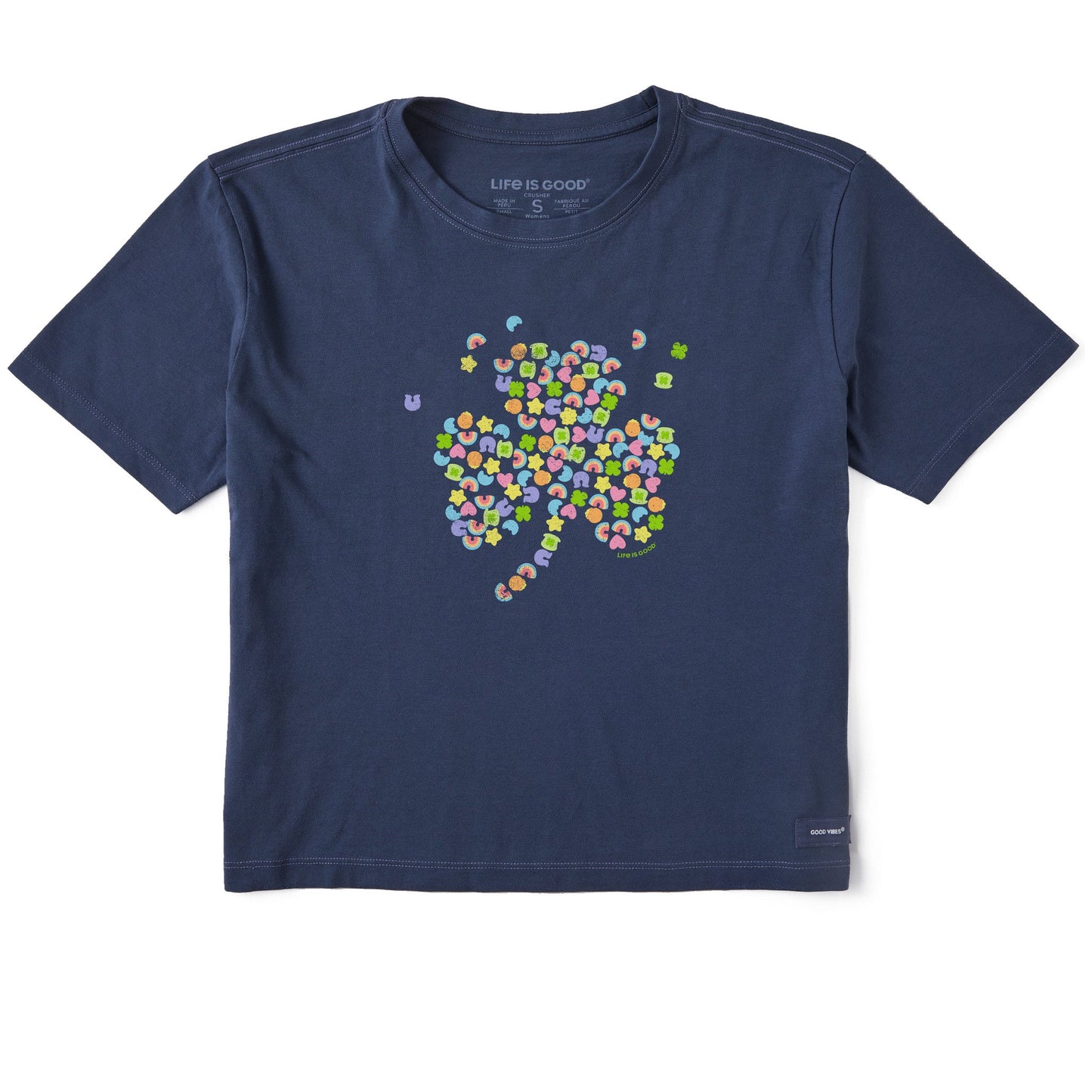 Women's Charmed Clover Short Sleeve Crusher Boxy Tee