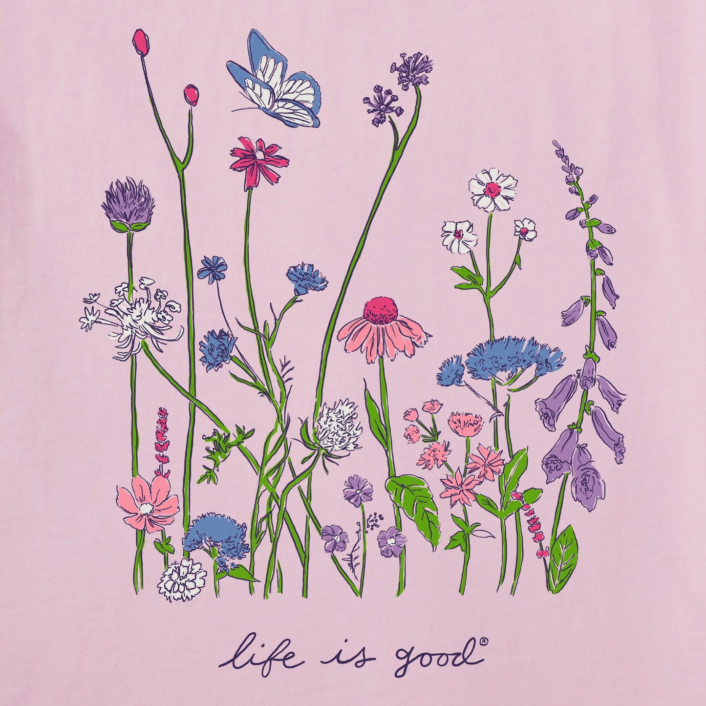 Women's Realaxed Wildflowers Short Sleeve Tee