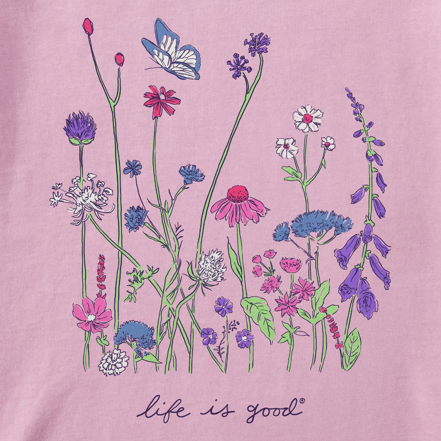 Women's Realaxed Wildflowers Short Sleeve Tee