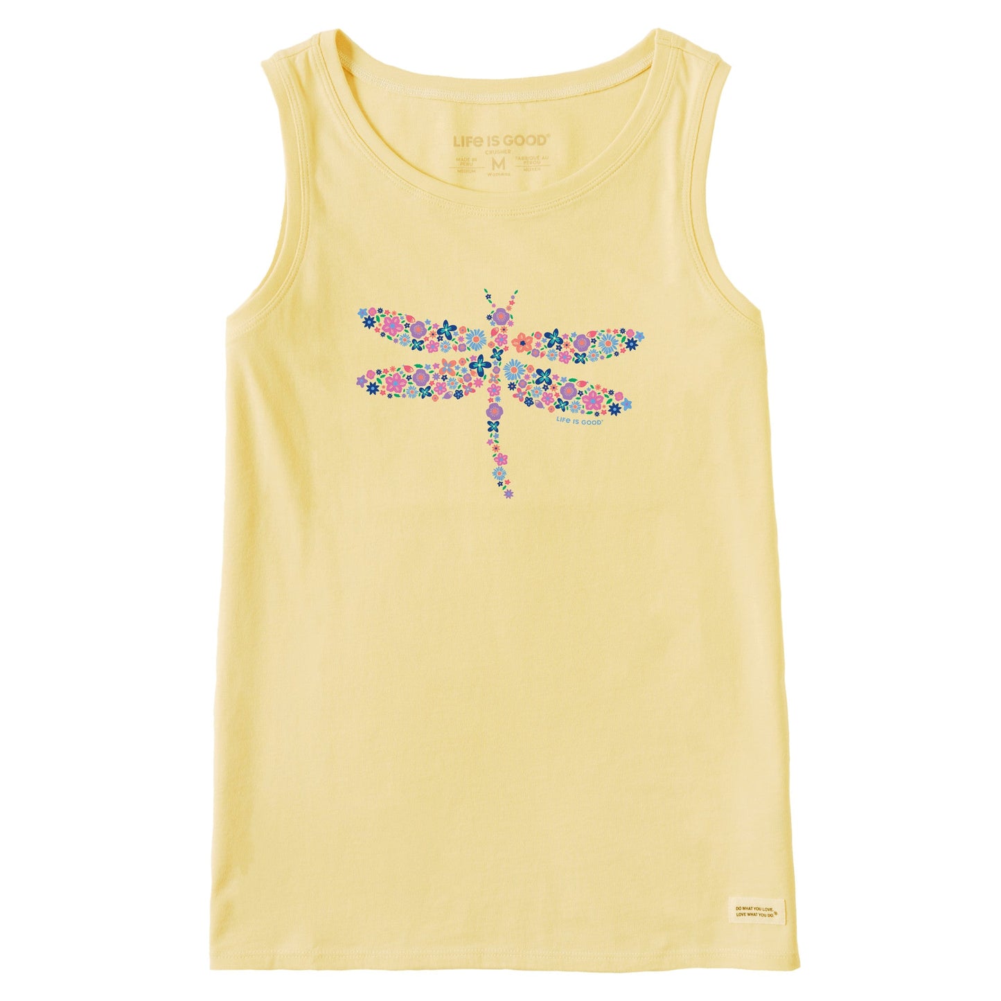 Women's Dragonfly Flowers Crusher Tank