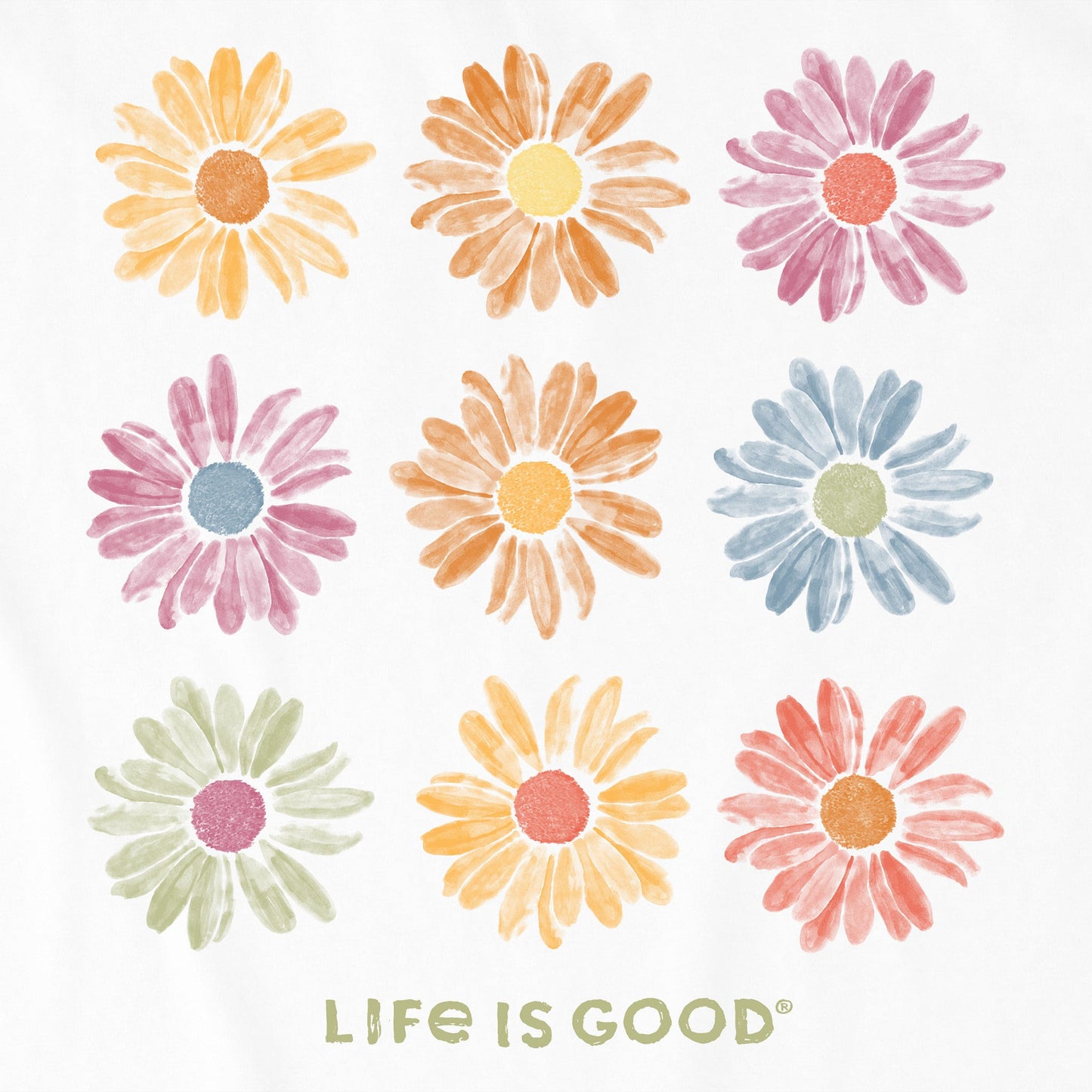 Women's Grid of Painted Daisies Crusher Tank