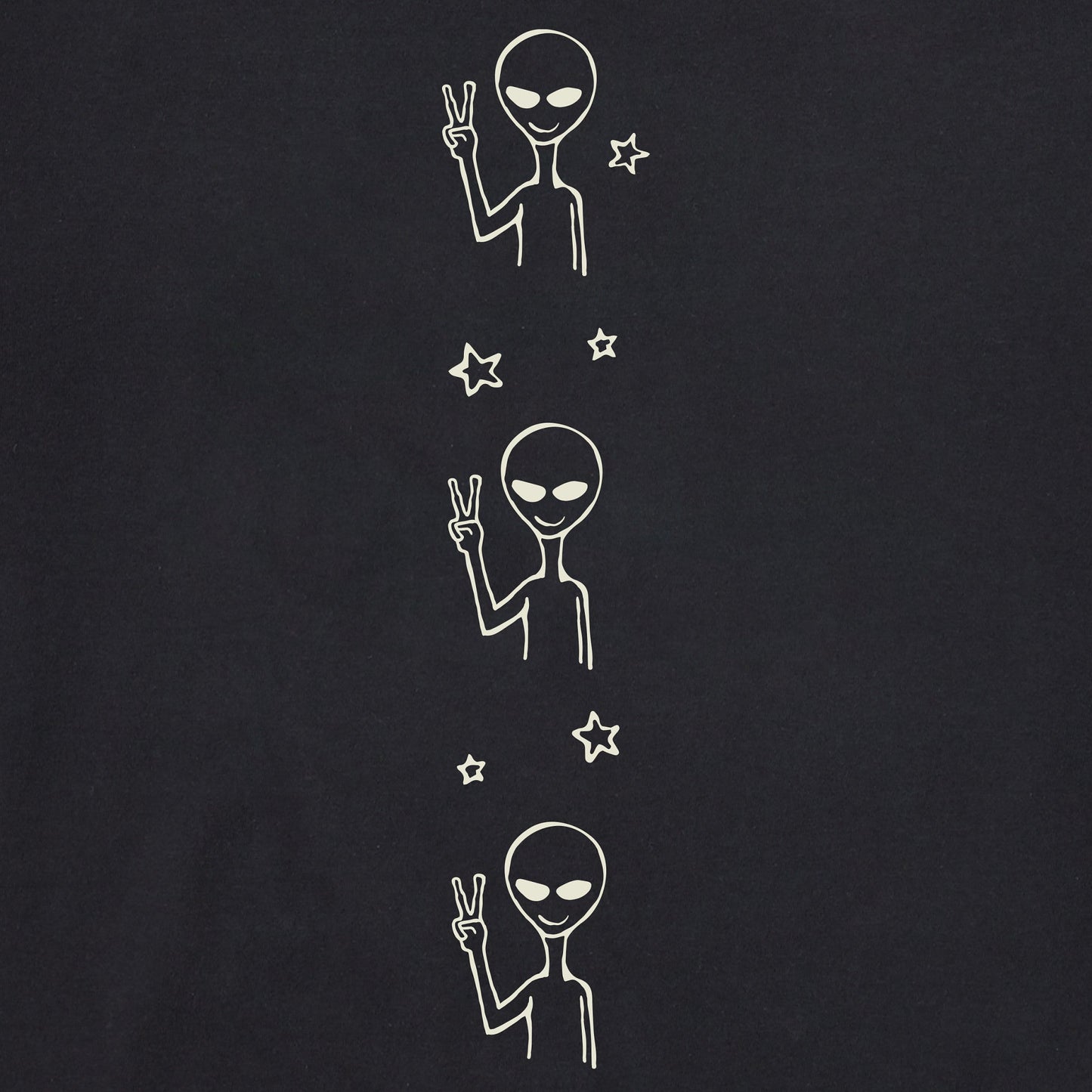 Women's Alien Peace Out Long Sleeve Crusher Boxy Tee