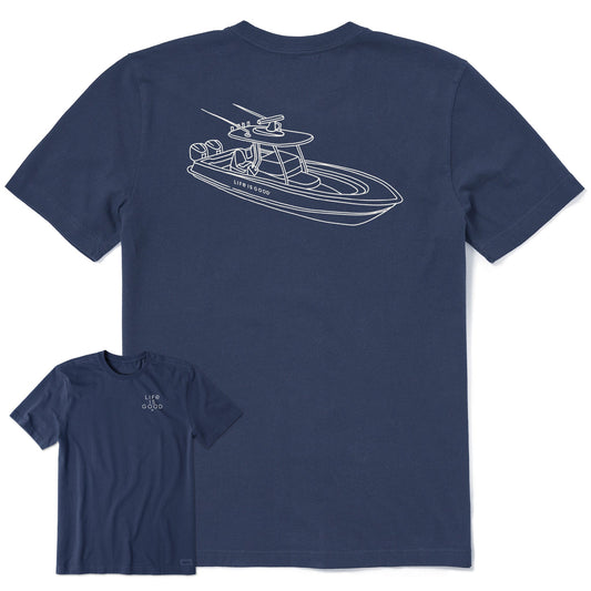 Men's Linear Fishing Boat Short Sleeve Tee