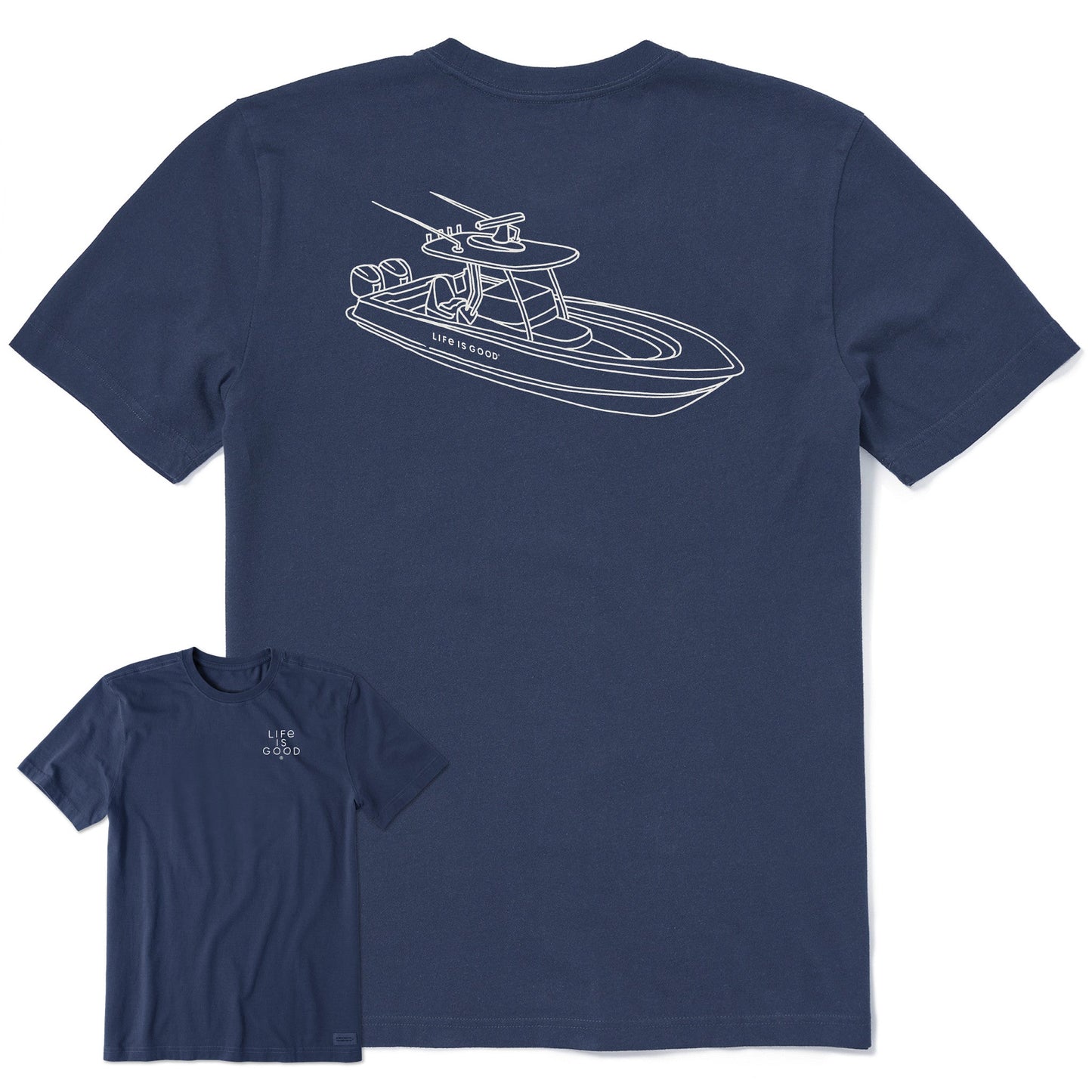 Men's Linear Fishing Boat Short Sleeve Tee