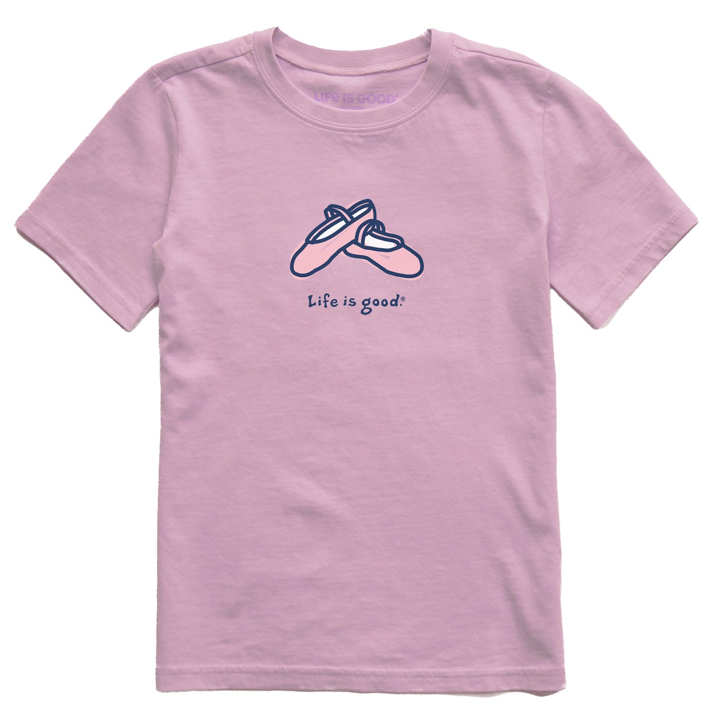 Kids Ballet Slippers Short Sleeve Crusher Tee